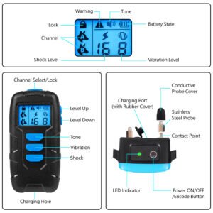 new smartpet remote pet control dogtraining collar waterproof, anti barking, multi functional static shock petcollar